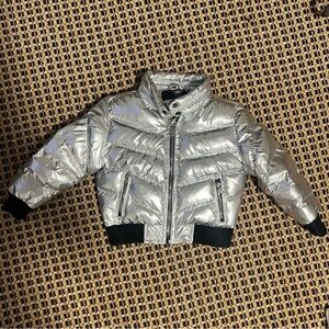 2t Jordan Craig Metallic Silver Puffer Jacket